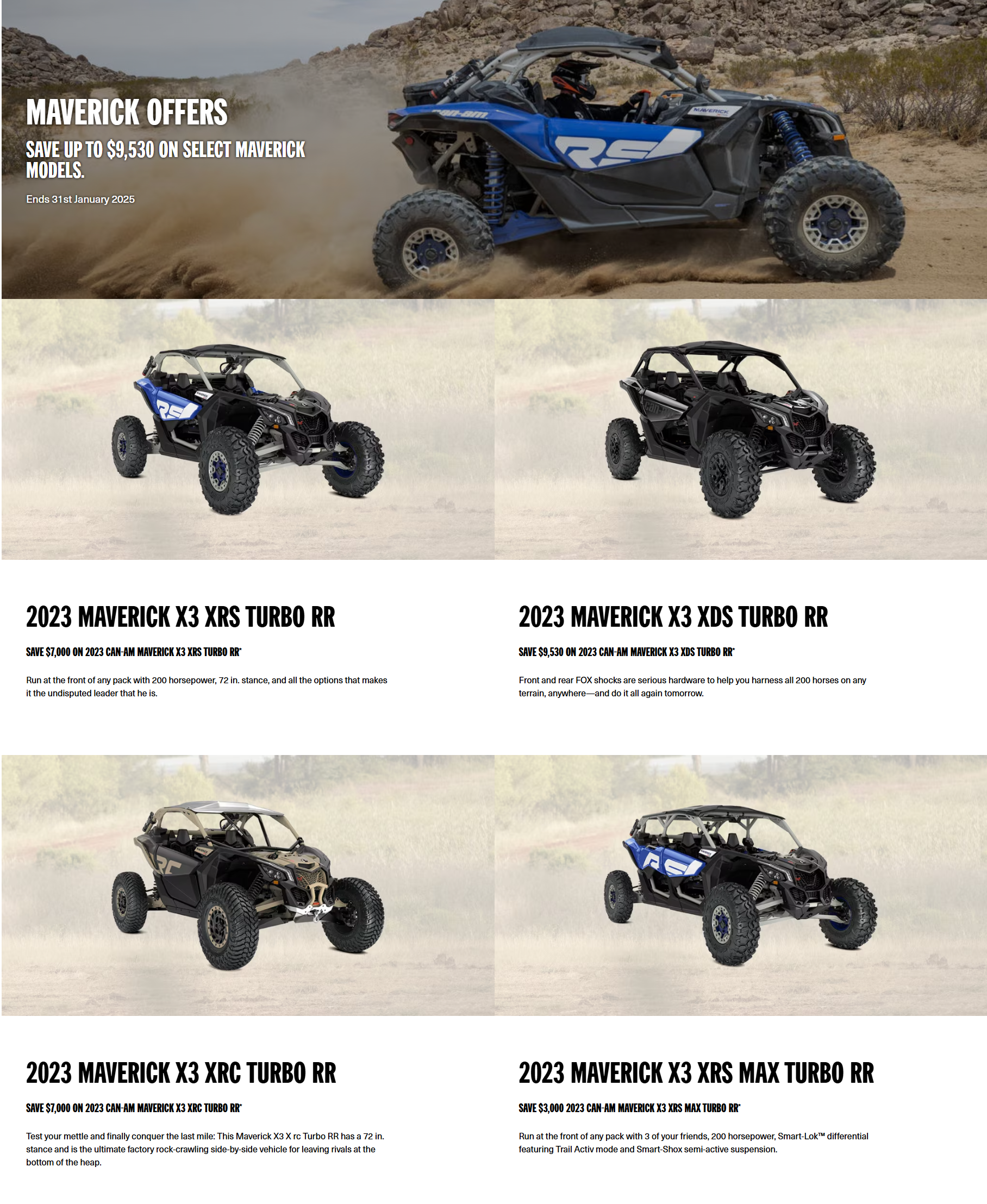 Can-Am Maverick Offers